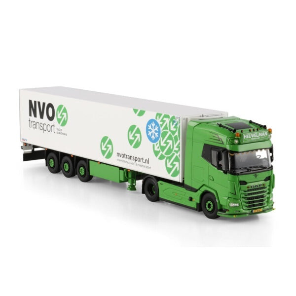 1:50 DAF HEUVELMAN GSO XG + 4X2 REEFER TRAILER 3 AXLE WSI   Diecast Model