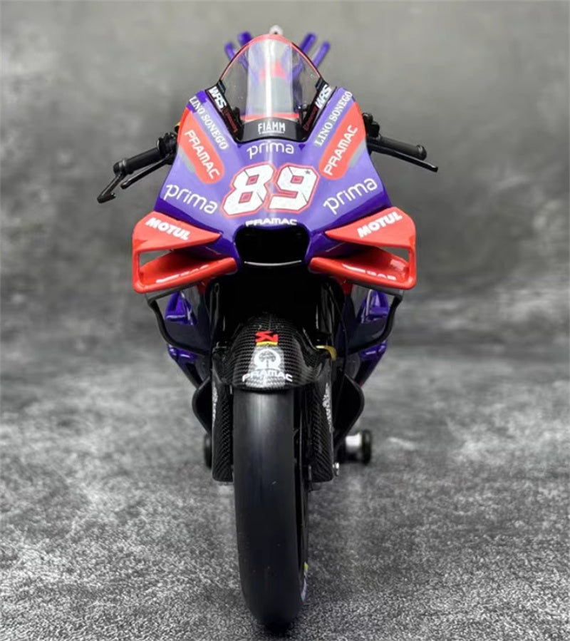 Kiloworks MOTOGP PRAMAC Ducati Motorcycle Purple GP24 Martin 89# 1:12 motorcycle Pre-built Model