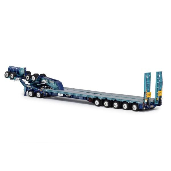 1:50  MACTRANS Heavy Haulage 5X8 + 2X8 Dolly Drake  Blue Diecast Model