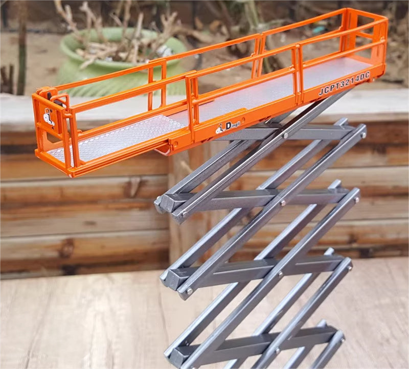 Dingli Self propelled scissor type aerial work platm red 1:35 Truck Pre-built Model