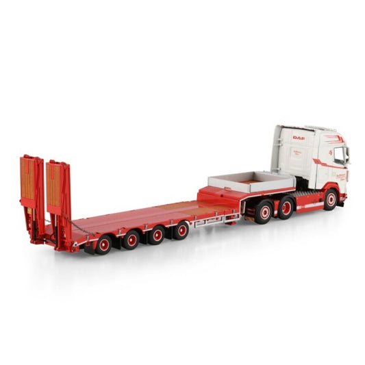 1:50 DAF KIM CHRISTENSEN XG 6X2 SEMI LOW LOADER W/ RAMPS 4 AXLE WSI   Diecast Model