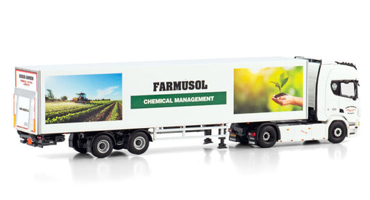1:50 WSI SCANIA R CR20H 4X2 BOX Riksen Arnhem FARMUSOL