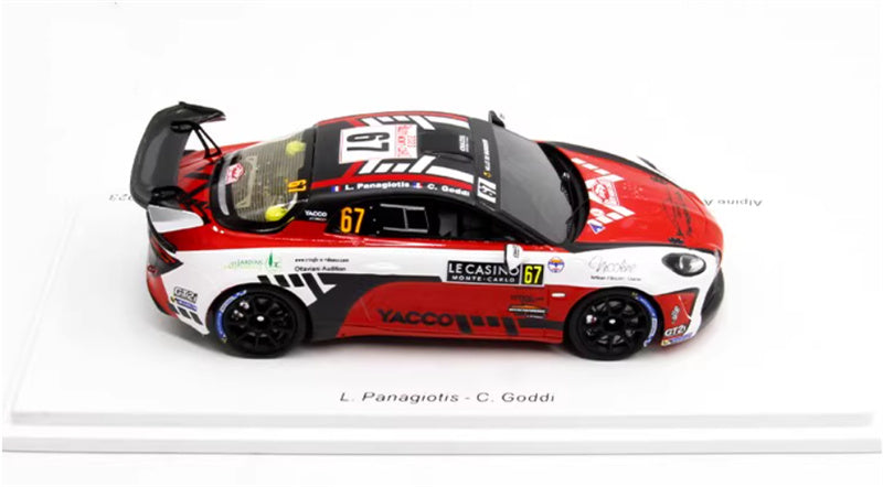 Spark Alpine A110 Rally RGT Chazel Technologie Course Winner RGT Rally Monte Carlo 2023 1:43 Car Pre-built Model view5