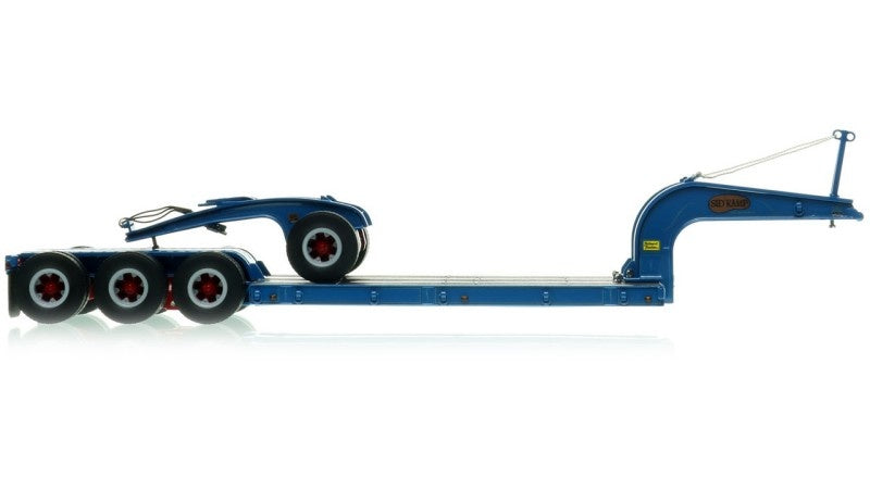 1:50 Talbert  1960s 60-Ton Cableneck Lowbed w/ Single-Axle Dolly Heavy Haul Replicas  Sapphire Blue Diecast Model