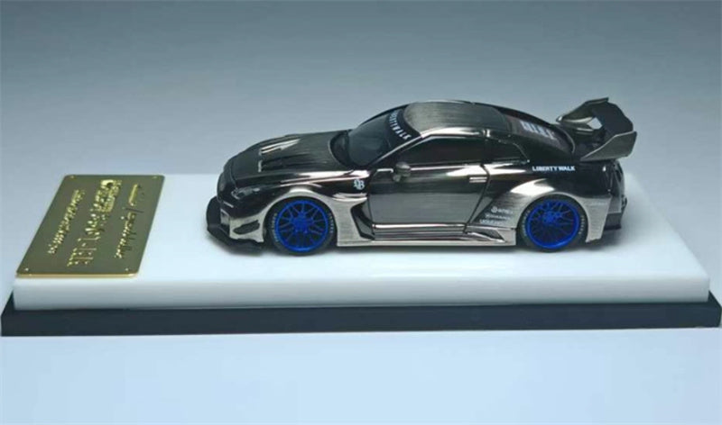 mymodelcollect Nissan 35GT-RR LBWK Limited Edition Electroplated black brushed 1:64 Car Pre-built Model view3