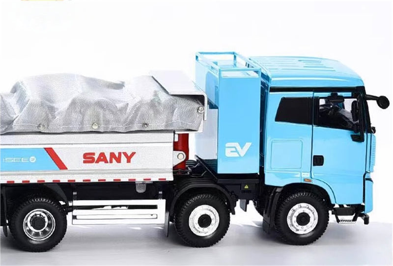 SANY EV new energy electric dump truck battery swapping version 1:35 Truck Pre-built Model
