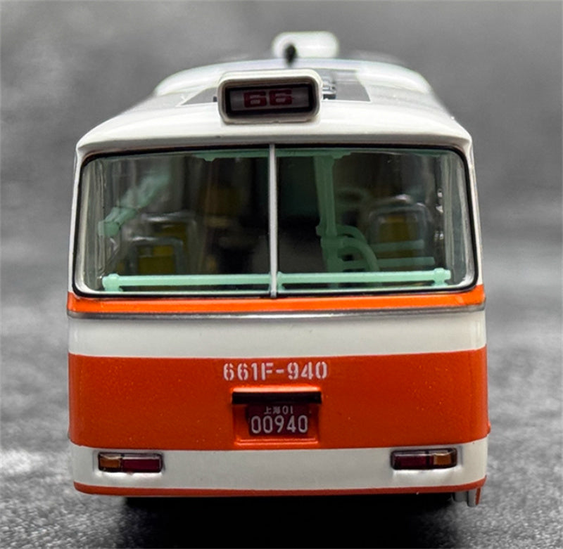 AUTO-GLIMPSE Shanghai Bus SK661 articulated trolley bus Orange Route 66 High end version (peak type) 1978-1996 1:64 Bus Pre-built Model view7