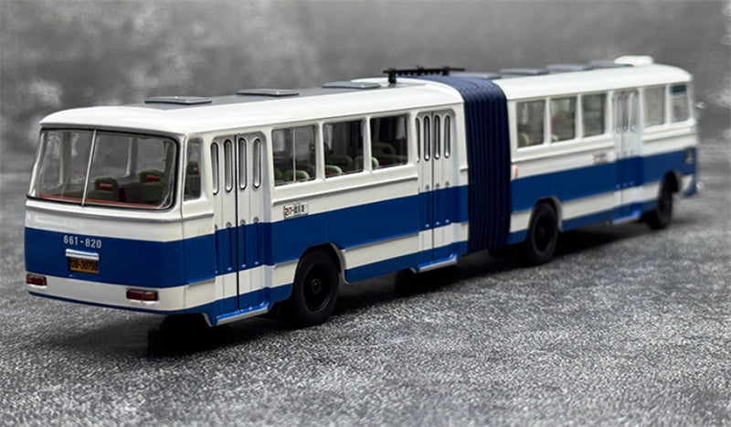 AUTO-GLIMPSE Shanghai Bus SK661 articulated trolley bus Royal Blue 217 Road Low rated version (flat peak type) 1974-1988 1:64 Bus Pre-built Model view4