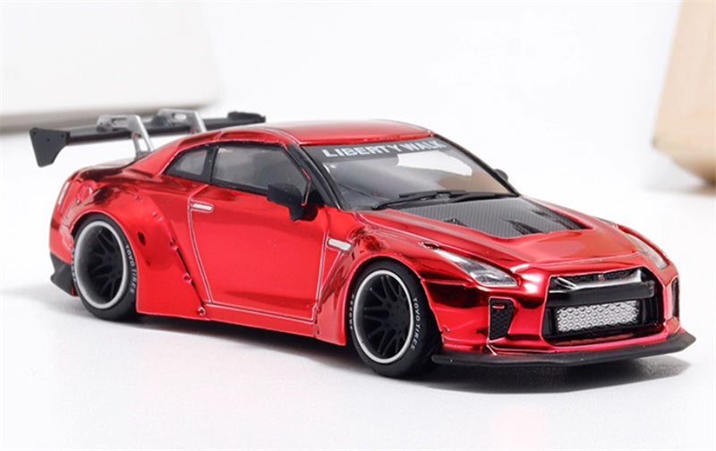 mymodelcollect Nissan GT-R R35 LBWK Limited Edition Electroplating Red 1:64 Car Pre-built Model view7