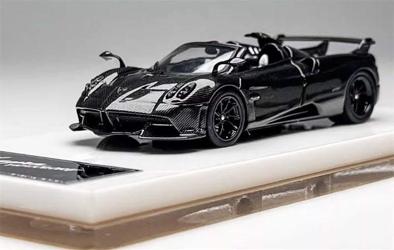 HH Model Pagani Huayra Tricolore Black Carbon Fiber - Convertible Edition Limited Edition 399PCS ONLY 1:64 Car Pre-built Model view1