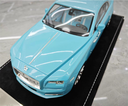 HH Model Rolls Royce Wraith Blue Limited Edition 30PCS ONLY 1:18 Car Pre-built Model view2