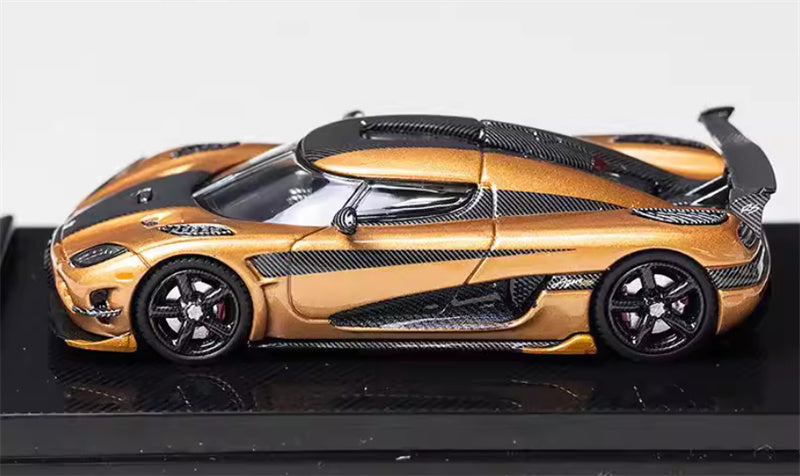 SmallcarsART Koenigsegg Agera RS Supercar Rose gold carbon fiber 1:64 Car Pre-built Model view3