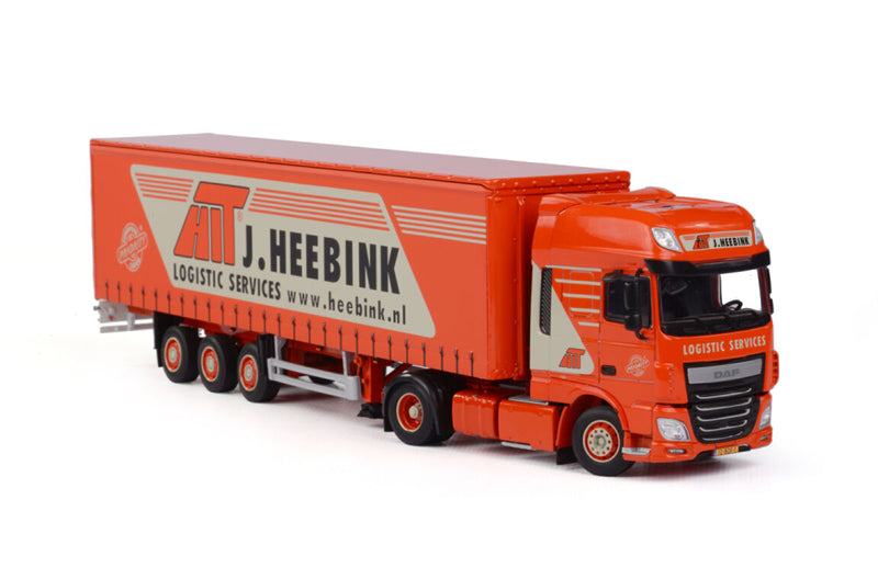 WSI DAF XF SSC 4X2 CURTAINSIDE TRAILER Heebink 1:50 Truck Pre-built Model