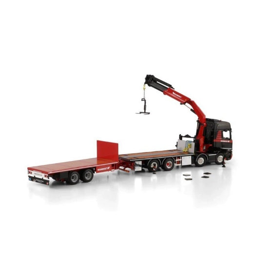 1:50 SCANIA  R 8x2 + load crane w/ 2 flatbed trailer MAMMOET   DIECAST Model