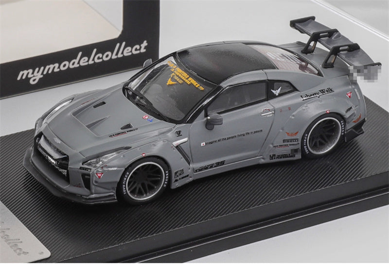 mymodelcollect Nissan GT-R R35 LBWK Limited Edition Battle Grey 1:64 Car Pre-built Model view1