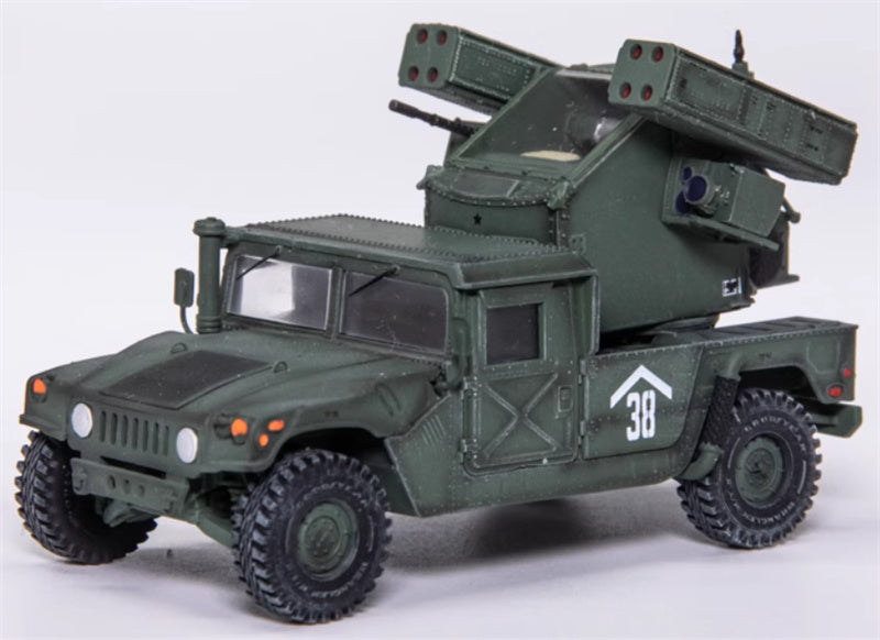 T-MODLE US Hummer Avenger Air Defense System Frontline Area Air Defense Green coating 1:72 Tank Pre-built Model