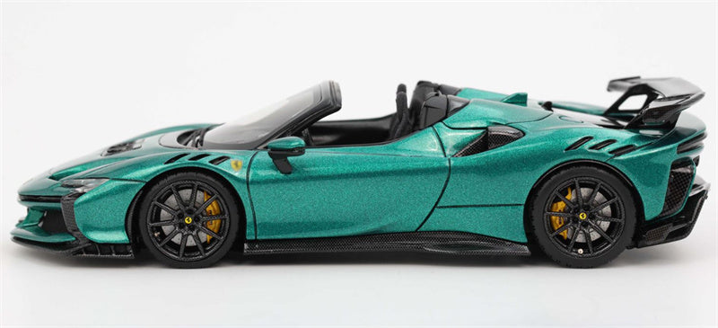 1:43 BBR MODELS Ferrari SF90 XX Spider Convertible Green Jewel LTD 60PCS view3