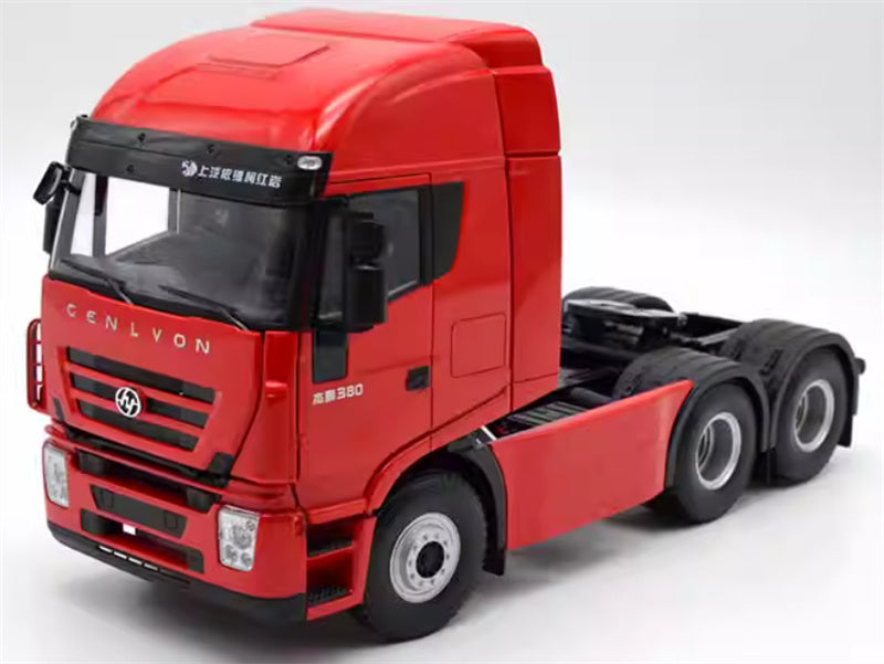 SAIC IVECO Hongyan GENLYON 380 Heavy Truck Tractor red 1:24 Truck Pre-built Model view1