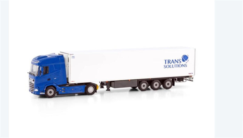 WSI DAF XG 4X2 REEFER TRAILER - 3 AXLE TRANS SOLUTIONS 1:50 Truck Pre-built Model