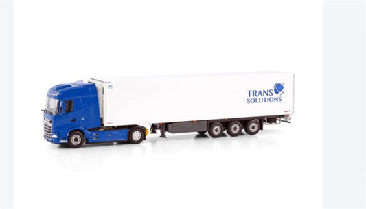 WSI DAF XG 4X2 REEFER TRAILER - 3 AXLE TRANS SOLUTIONS 1:50 Truck Pre-built Model