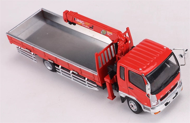 GCD Mitsubishi Fuso Boom Crane Truck Red w/ Coarse & Fine Metal Tubes RHD Limited Edition 888PCS only 1:64 Truck Pre-built Model view2