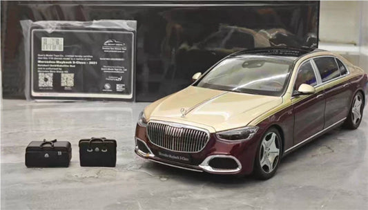 1:18 Mercedes Maybach S680 2021 red-gold Almost Real  DIECAST Model