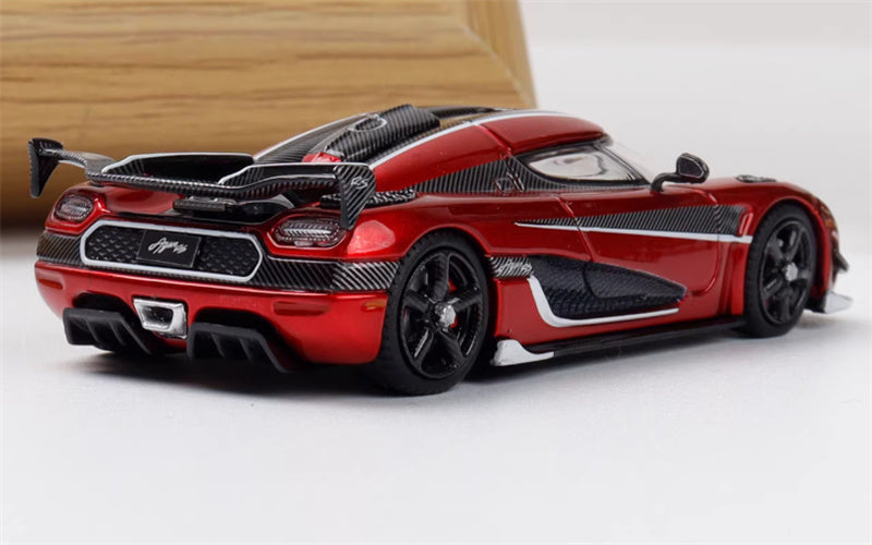 TPC Koenigsegg Agera RS Supercar metallic red Limited Edition 500PCS ONLY 1:64 Car Pre-built Model view4