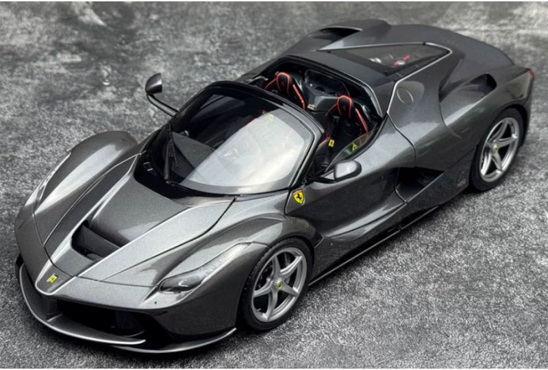 1:18 Ferrari LaFerrari  Grey - Silver Wheel BBR MODELS convertible version DIECAST Model