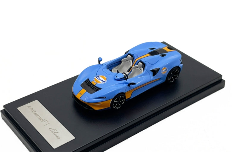 LCD-MODELS McLaren ELVA Blue Orange Gulf Open Top Super Car 1:64 car Pre-built Model view1