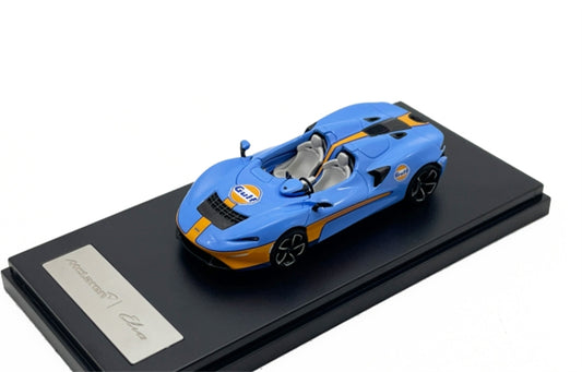 LCD-MODELS McLaren ELVA Blue Orange Gulf Open Top Super Car 1:64 car Pre-built Model view1