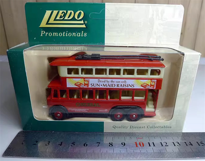 CORGI SUN MAID RAISINS London double decker bus tram red 1:76 Car Pre-built Model