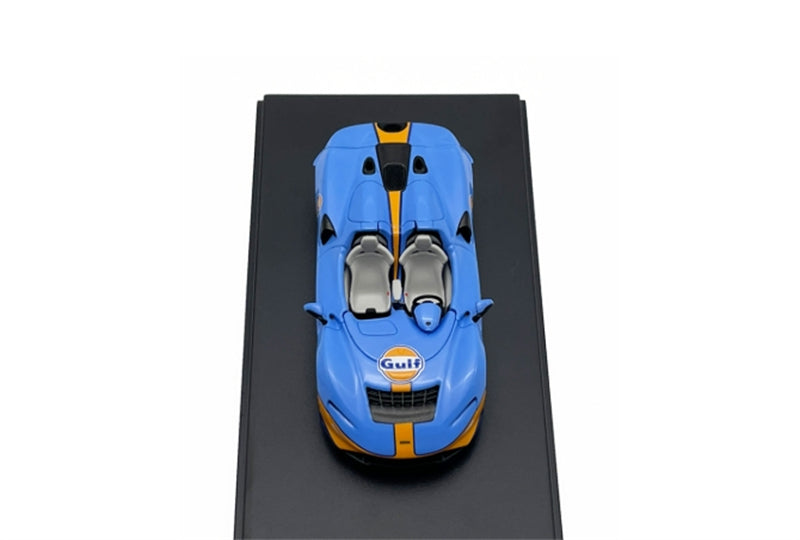 LCD-MODELS McLaren ELVA Blue Orange Gulf Open Top Super Car 1:64 car Pre-built Model view5