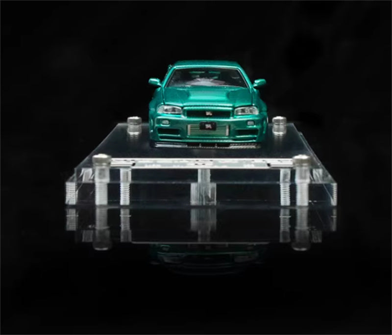TIME TOP Nissan GTR R34 Metal Green Limited Edition 999PCS ONLY 1:64 Car Pre-built Model view4