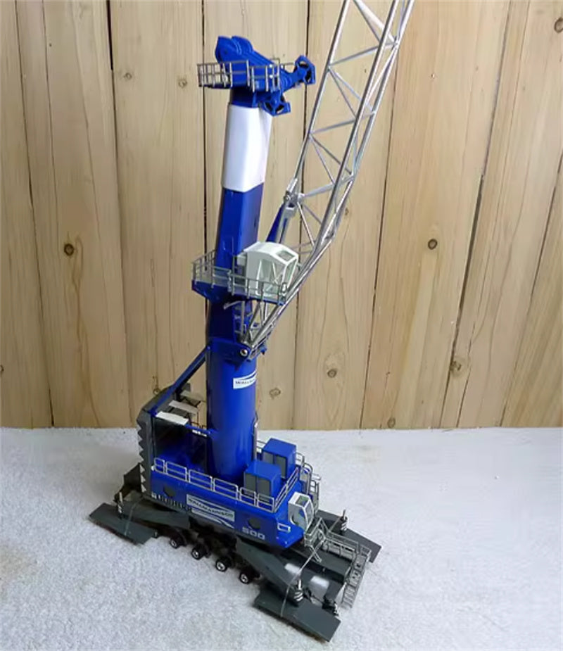 NZG Liebherr LHM 500 Mobile Harbour Wallmann & co Crane blue 1:87 DIECAST Crane Truck