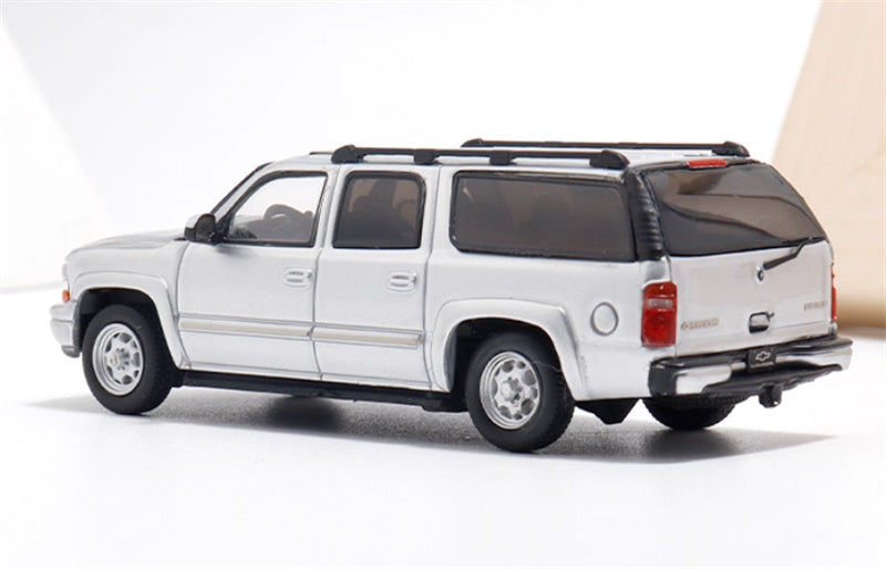 MK Miniatures 2003 Chevrolet Suburban SUV Silver spray painted version 1:64 Car Pre-built Model view2