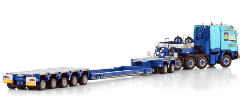 WSI  ACTROS MP3 L 8X6 SCHEUERLE INTERCOMBI - 5 AXLE Jinert 1:50 Truck Pre-built Model