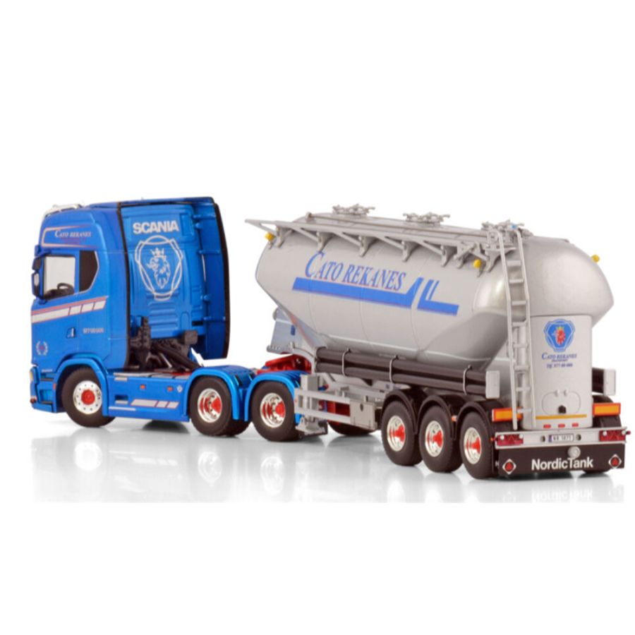 WSI SCANIA S HIGHLINE CS20H 6X2 TAG AXLE BULK TRAILER - 3 AXLE Rekanes 1:50 DIECAST Truck Lorry