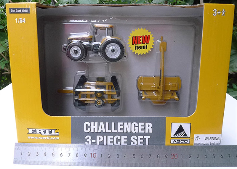 ERTL Challenger tractor trailer 3-Piece Set yellow 1:64 Truck Pre-built Model