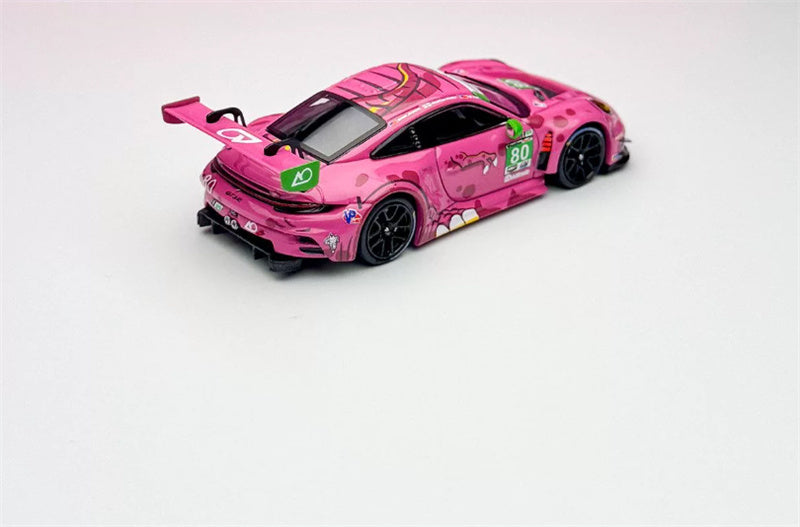 1:64 Hino H300 & Porsche dinosaur Painting Pink TOP LUX x STAR RACE Set DIECAST Model