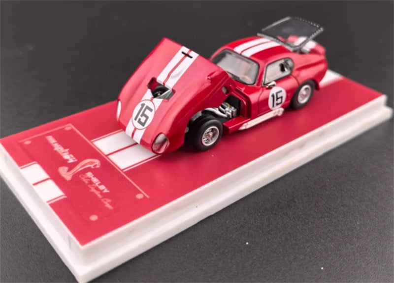 Fine works 64 CXS2601 Ford Shelby Cobra Daytona Coupe Red hardtop #15 Limited Edition 599PCS ONLY 1:64 Car Pre-built Model view7