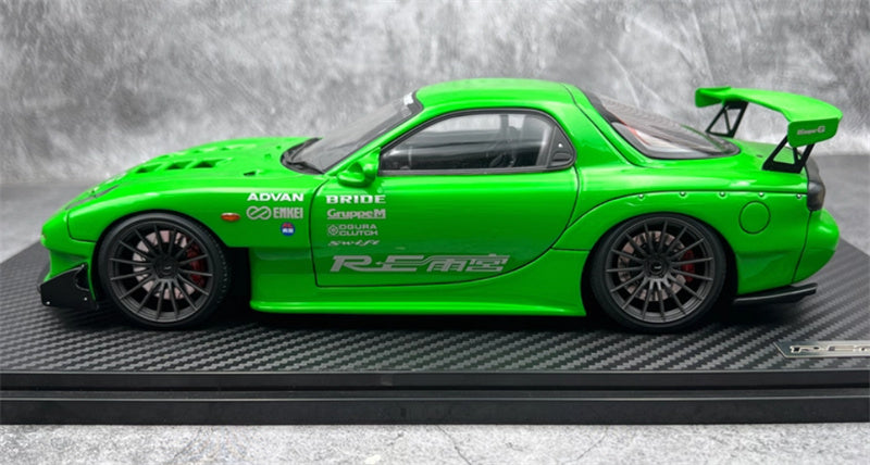 IGNITION MODEL Mazda Amemiya RX-7 FD3S RE Green 1:18 Car Pre-built Model view3