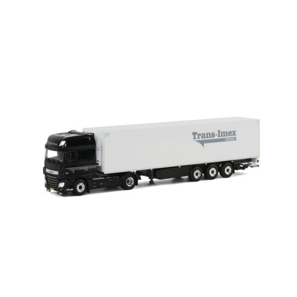 1:50 DAF TRANS-IMEX XF SPACE CAB 4X2 REEFER TRAILER 3 AXLE WSI DIECAST Model