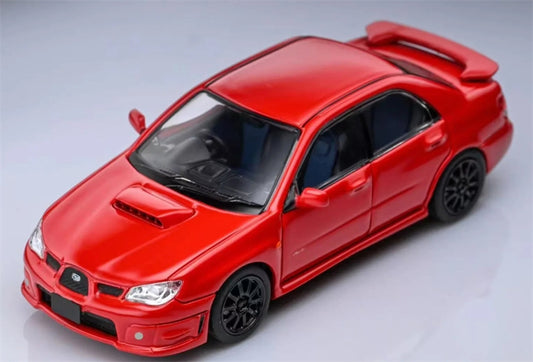 1:64 Subaru Impreza WRX STI 9th Generation Sedan  Red w/ Black Wheels Furuya DIECAST Model