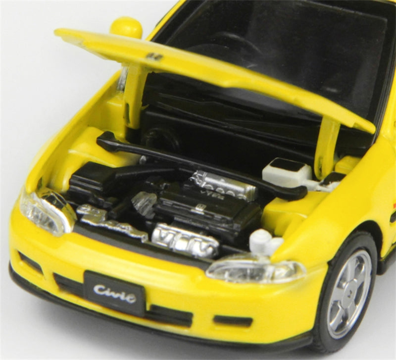 LCD-MODELS Honda Civic SiR II EG6 Yellow 1:64 car Pre-built Model view8