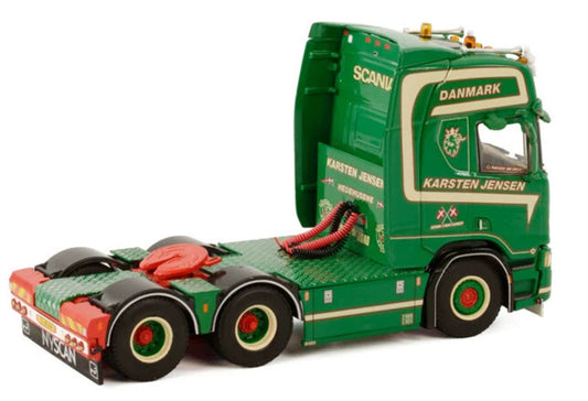 WSI SCANIA R HIGHLINE CR20H 6X2 TAG AXLE KARSTEN JENSEN 1:50 Truck Pre-built Model