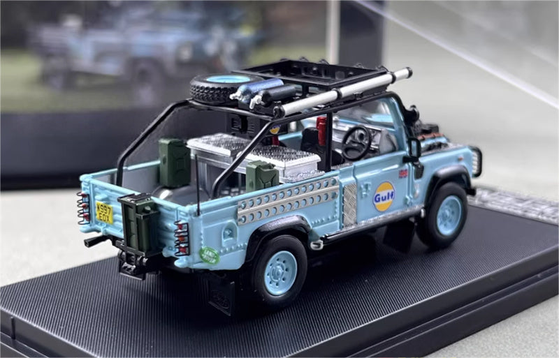 SW Land Rover Defender 110 GULF Limited Edition 499PCS ONLY 1:64 car Pre-built Model view8