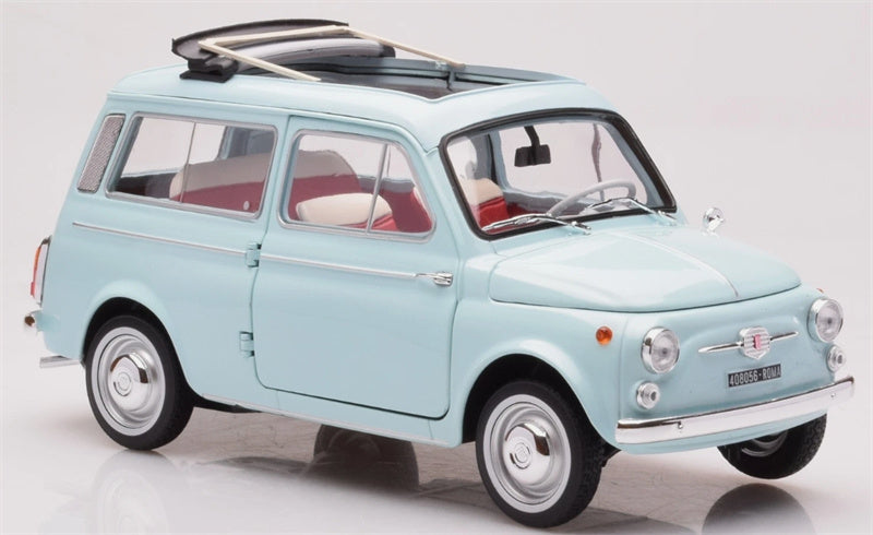 NOREV FIAT 500 GIARDINIERA 1964 blue 1:18 Car Pre-built Model view6