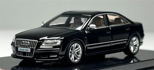 1:64 Audi S8 (D3) 2008 black MOTORHELIX GruppeM Racing DIECAST Civil Car Model