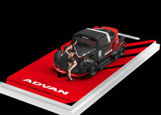 TIMEMICRO Volkswagen RWB Beetle ADVAN Painting Figure Edition 1:64 Car Pre-built Model view1