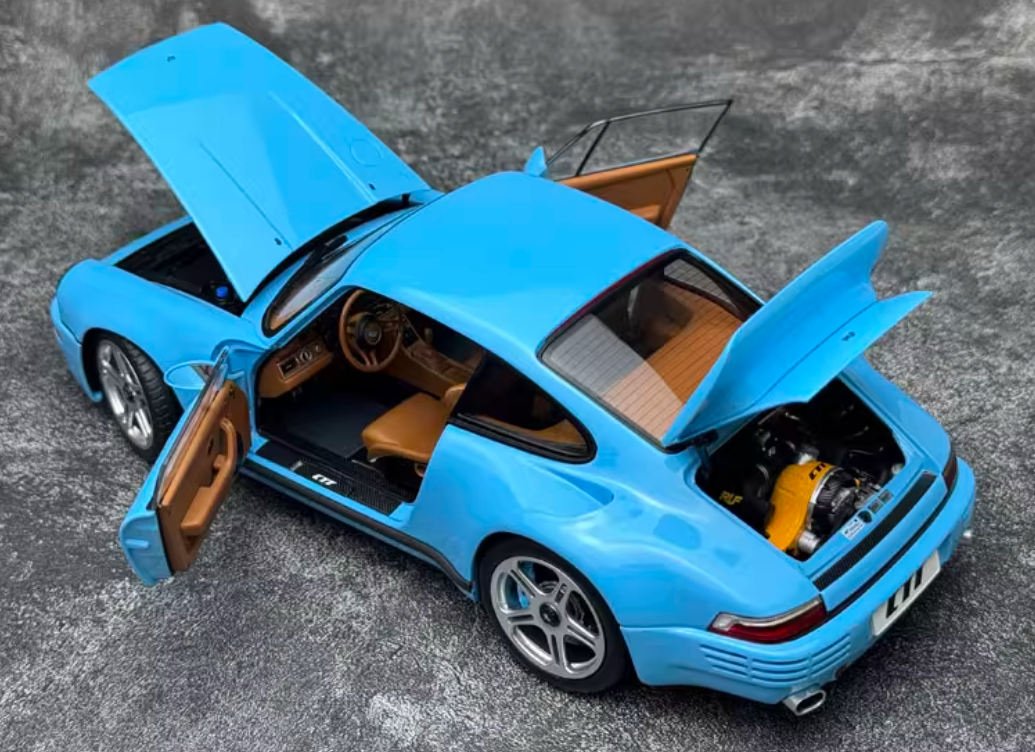 Almost Real Porsche Ruf CTR Anniversary Edition 2017 Sky Blue Limited Edition 504PCS ONLY 1:18 Car Pre-built Model view2